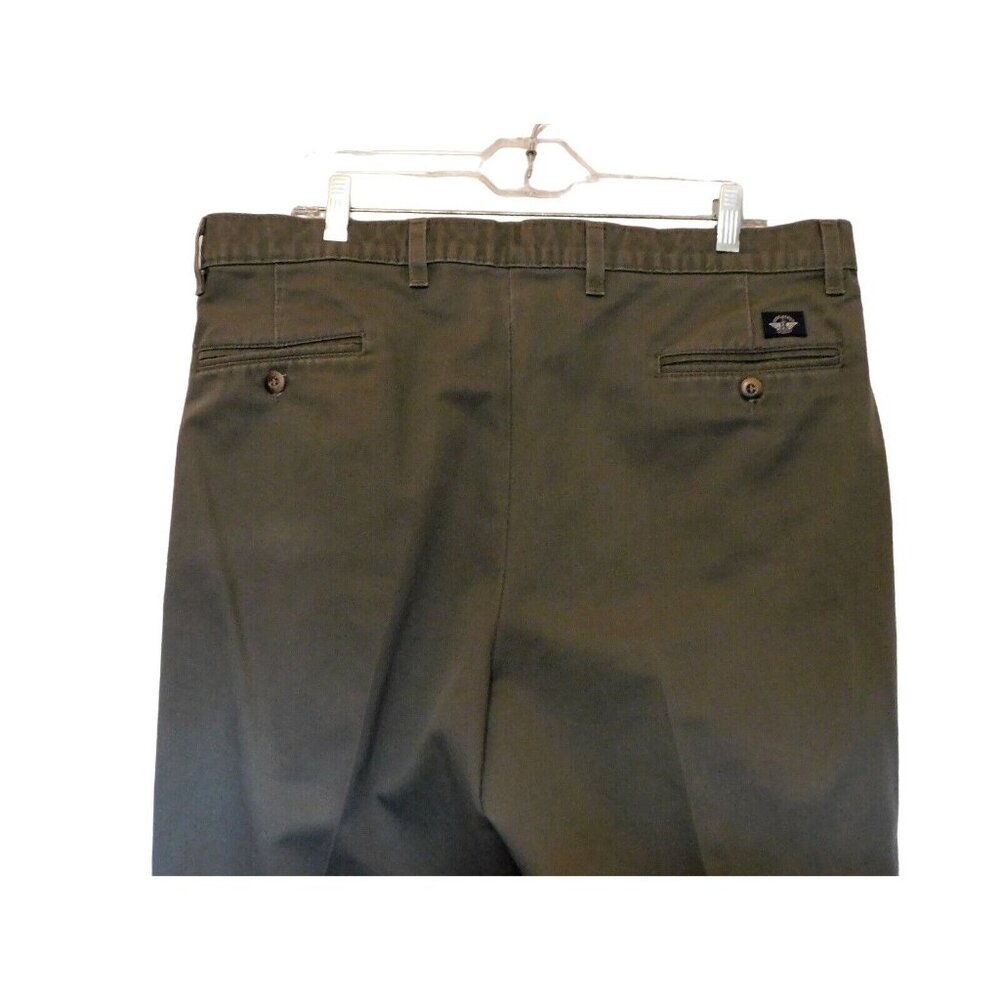 Dockers Khakis Pants 38x31 Gray Chinos Classic Fit Pleated Front 100% Cotton - Picture 9 of 9